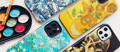 Verschillende telefoonhoesjes van Casely bedrukt met kunstwerken van Van Gogh
