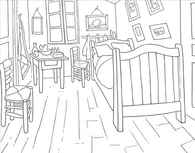 Experiment vertrekken Madison Colouring Page The Bedroom