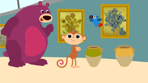 Drie karakters uit de serie StoryZoo
