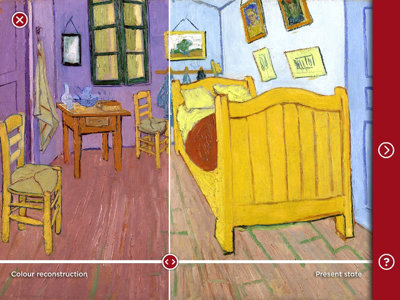 Touch van Gogh app colour reconstruction slaapkamer Van Gogh museum